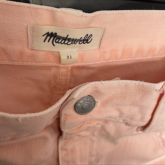 Madewell Women's Straight Leg Jeans in Light Pink - Picture 4 of 7